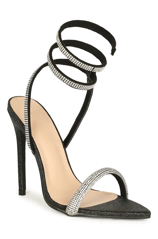 Spiral Stiletto with Rhinestone