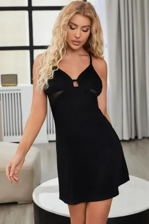 Spliced Mesh Night Dress