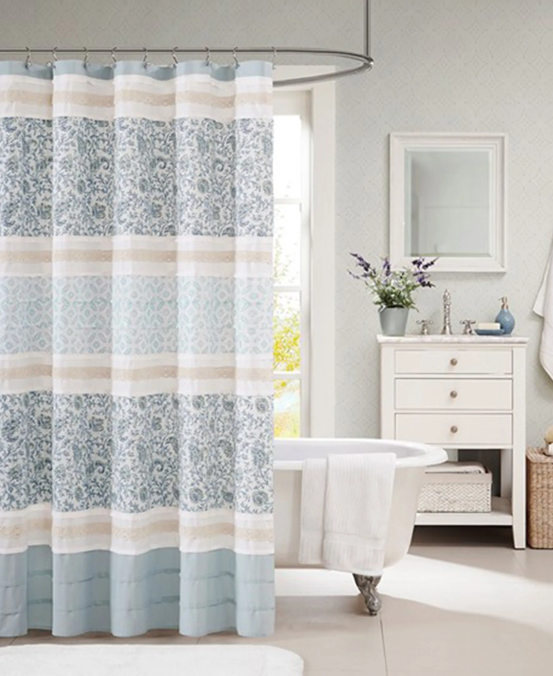 Stella Cotton Shower Curtain