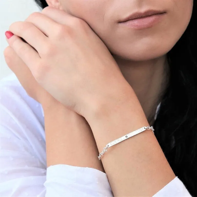 Sterling Silver Bracelet for woman with hearts