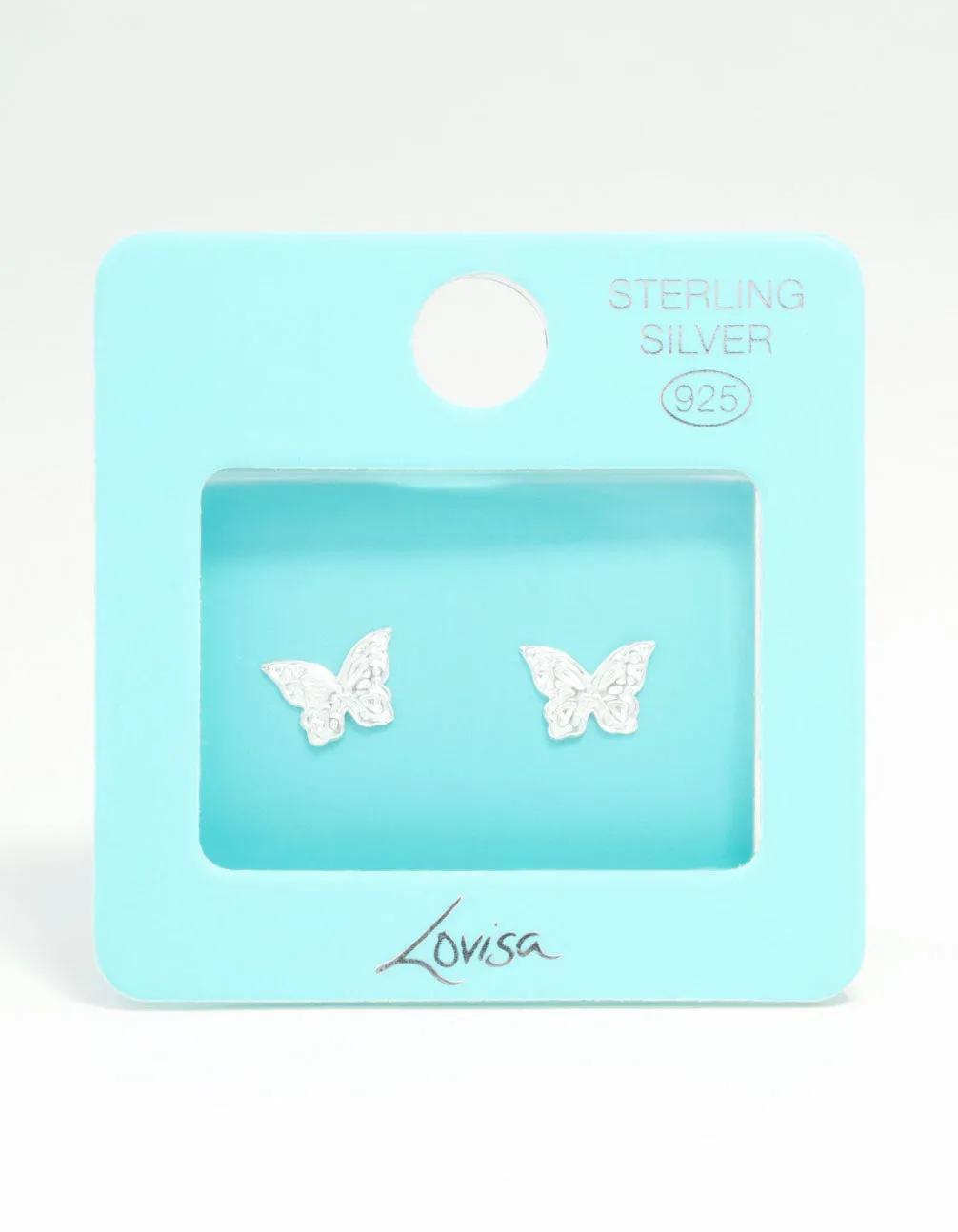 Sterling Silver Butterfly Stud Earrings