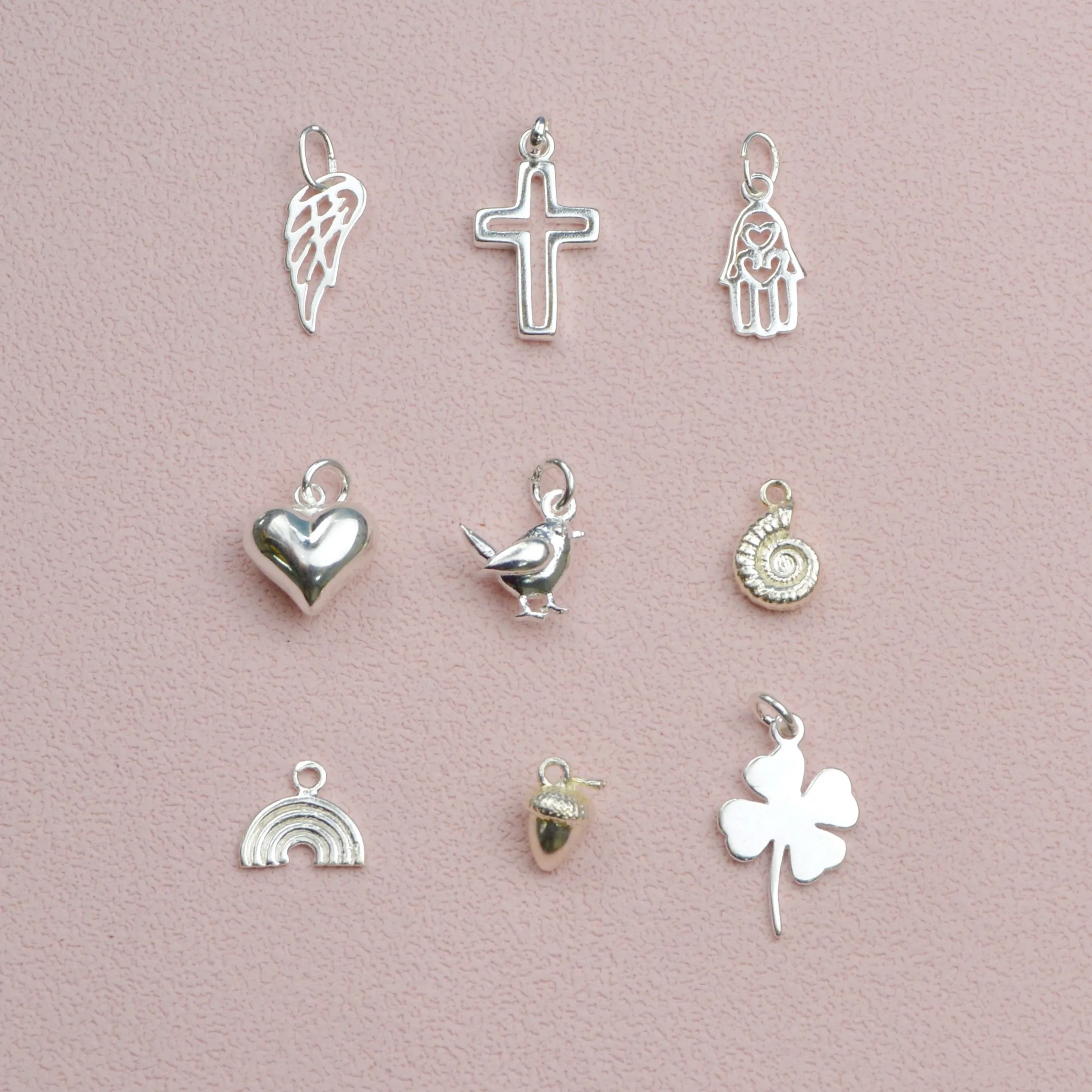 Sterling Silver Drop Earrings with charm of your choice