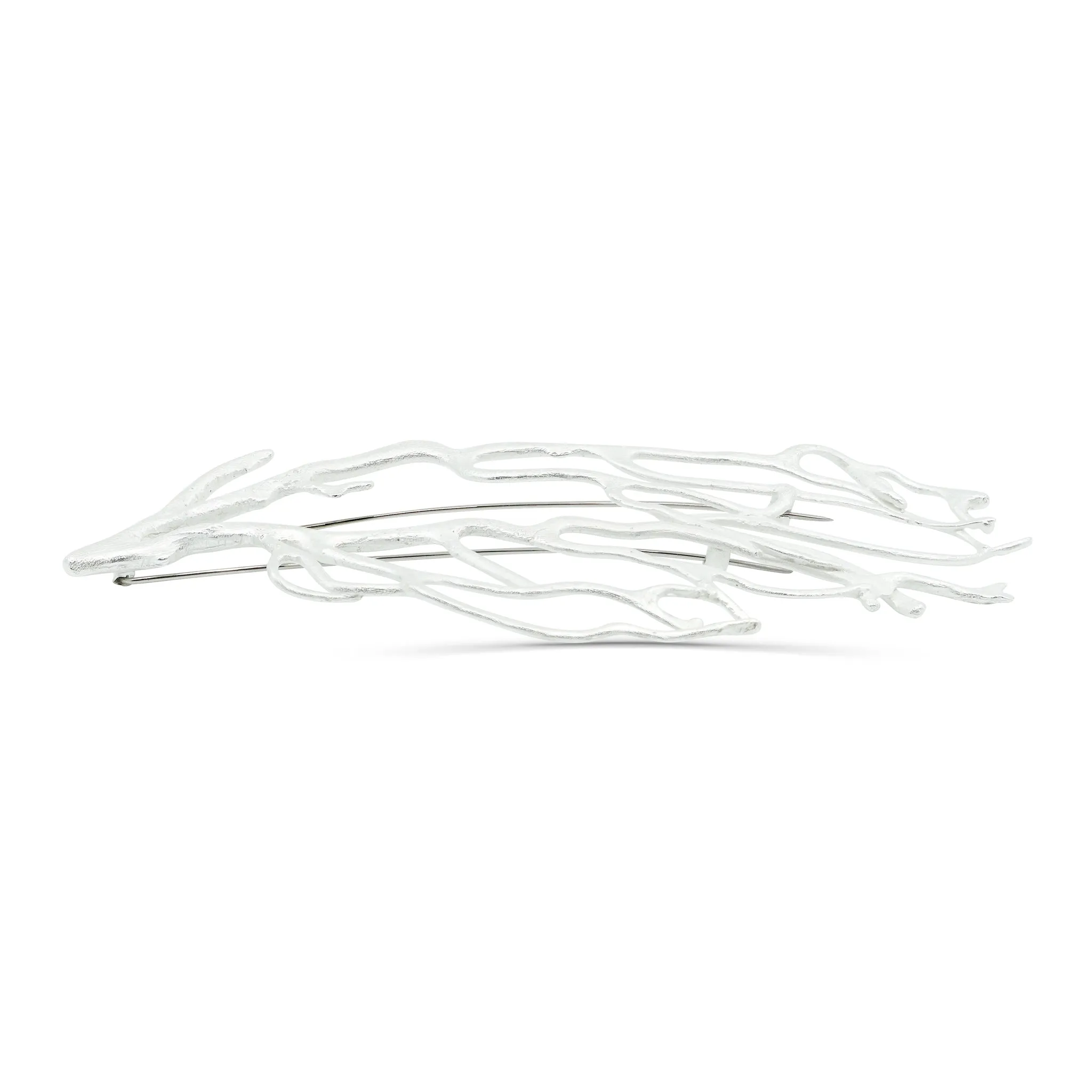 Sterling Silver Gorgonia Brooch and Hair Pin