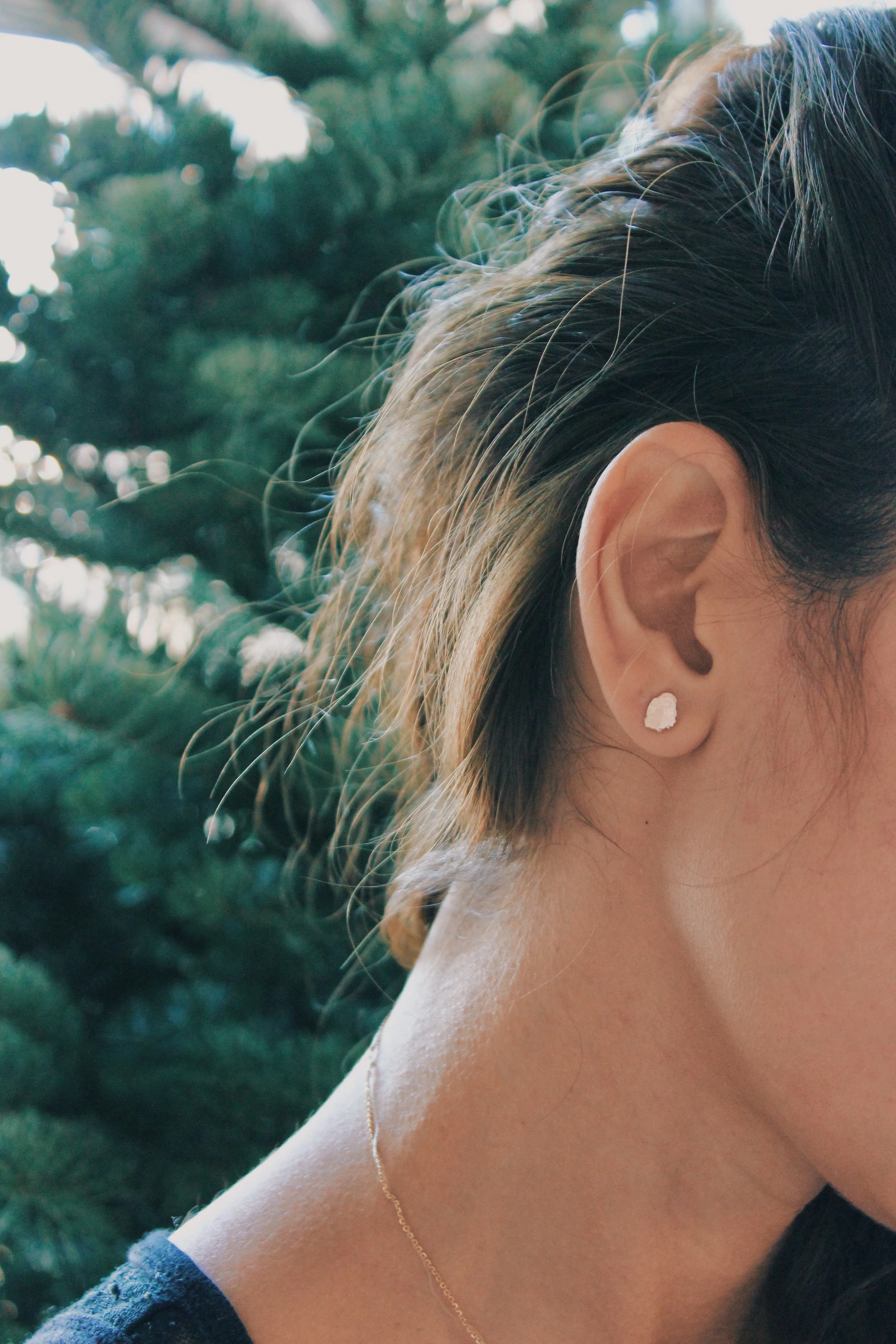 Sterling Silver Nugget Studs