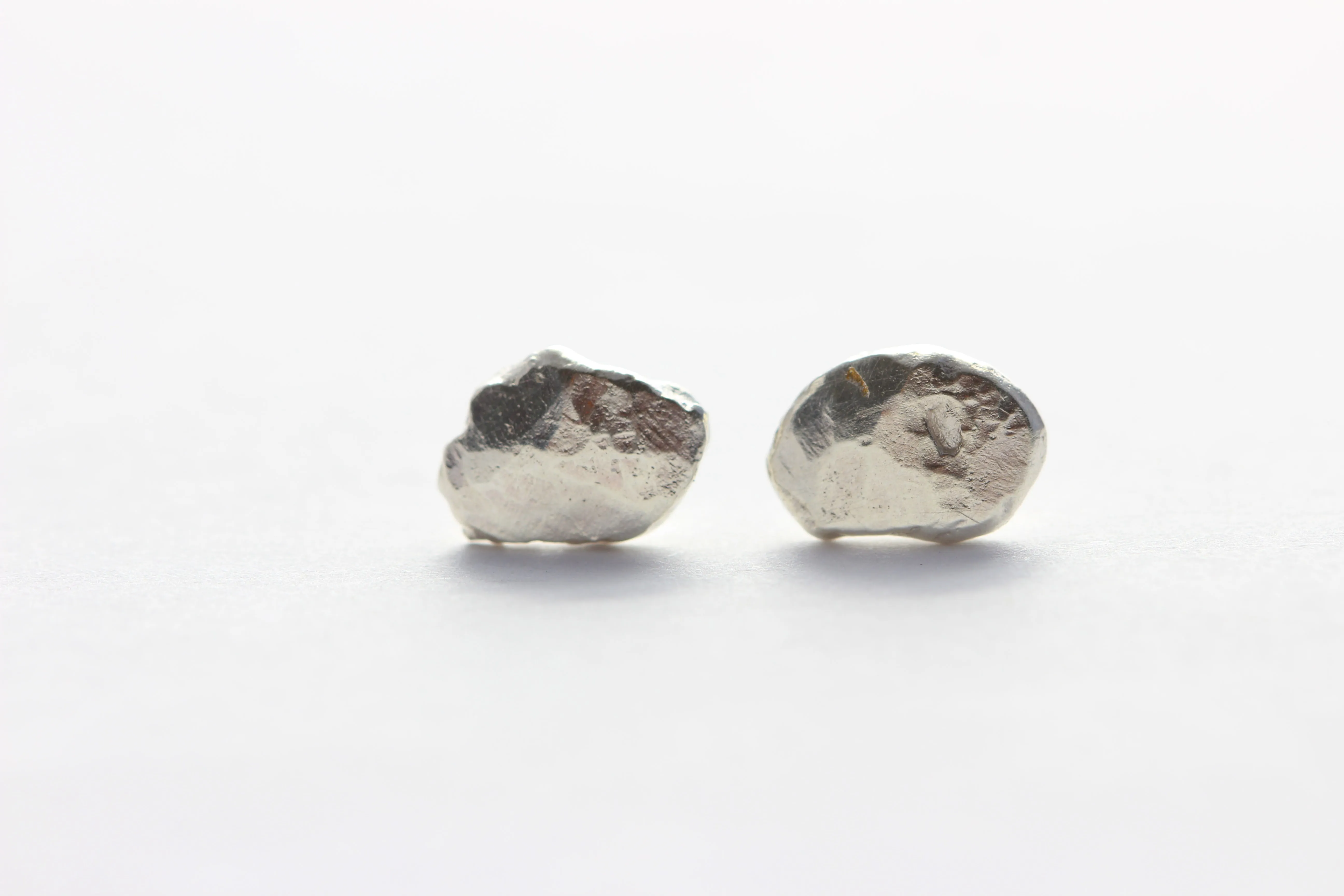 Sterling Silver Nugget Studs