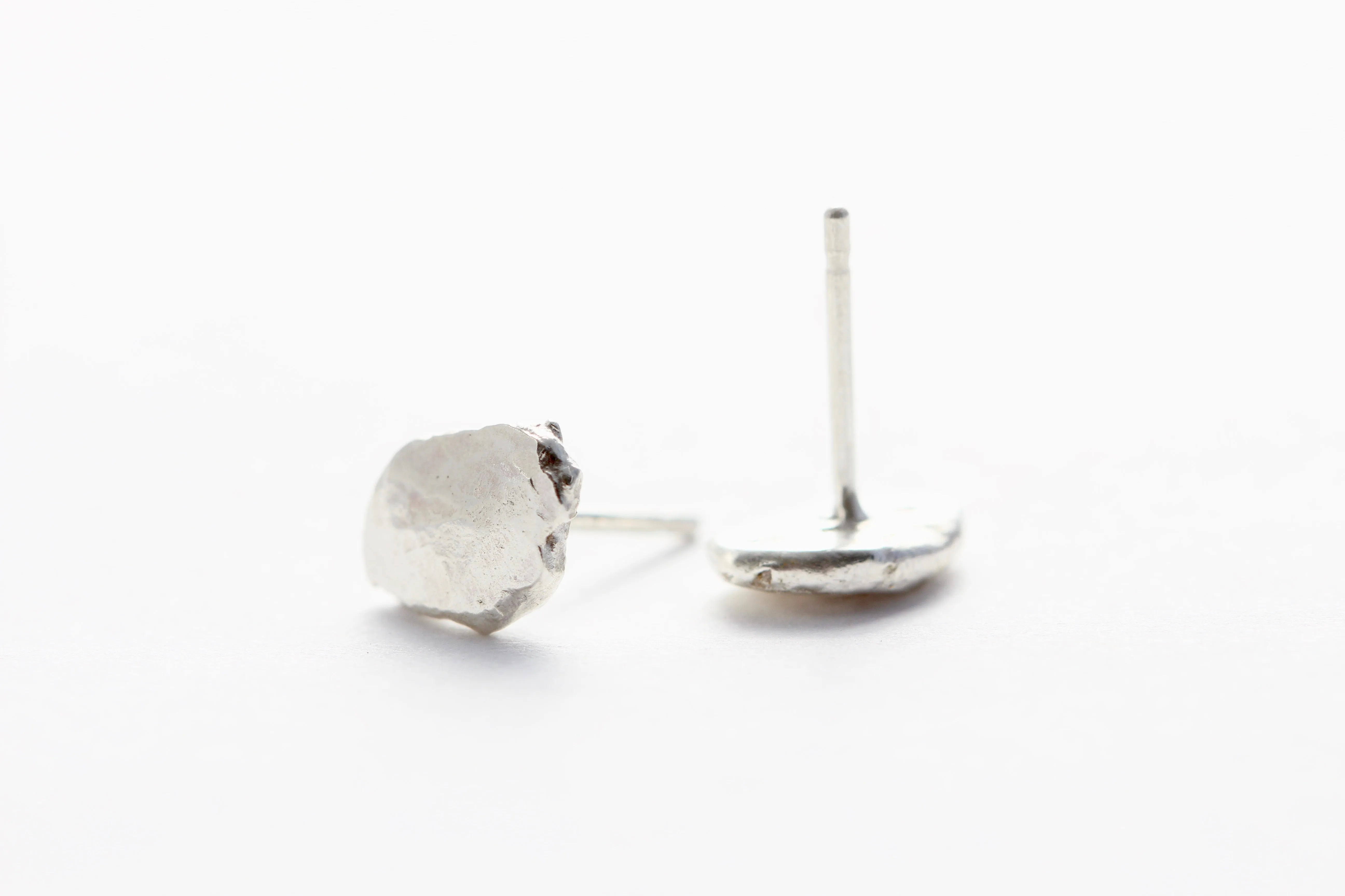Sterling Silver Nugget Studs