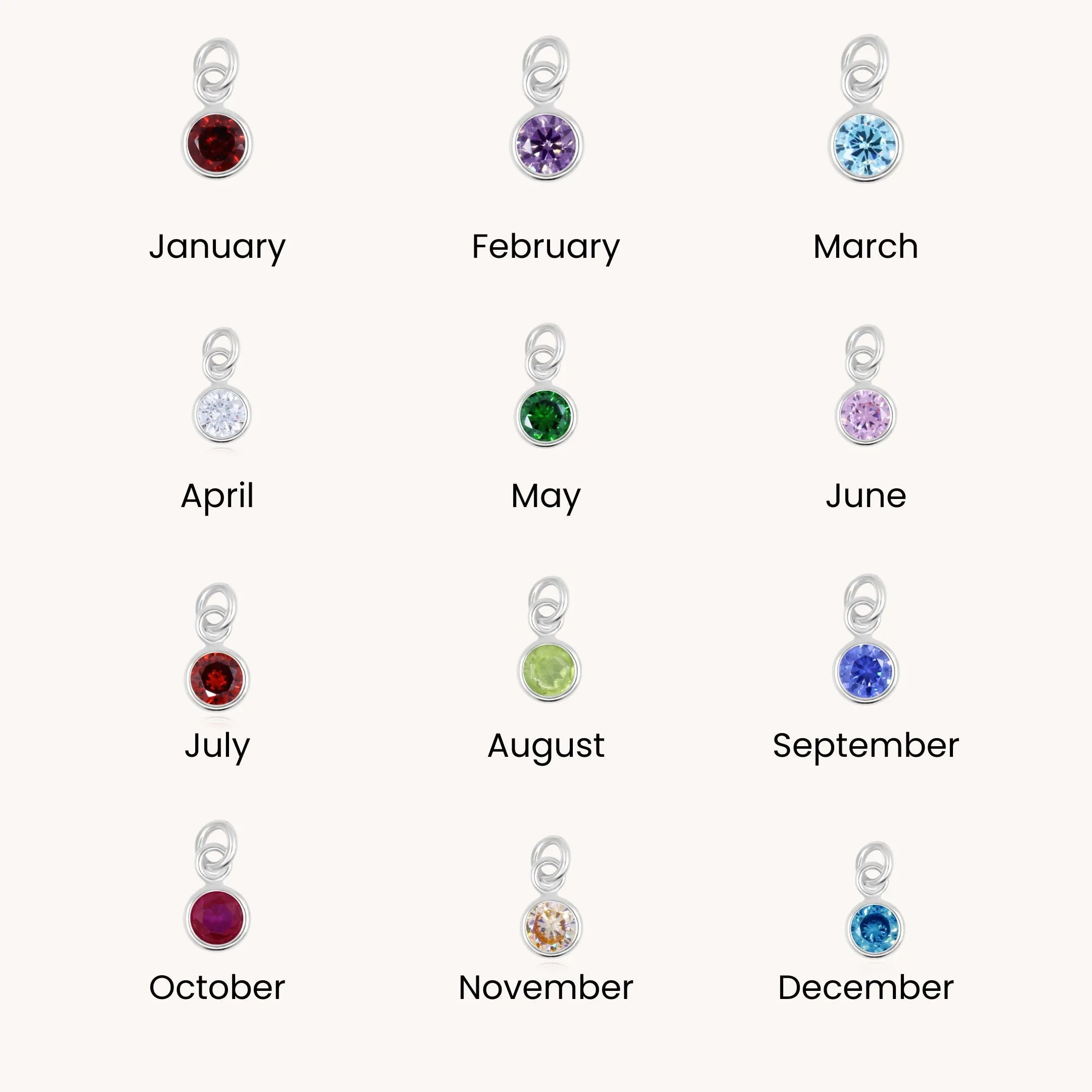 Sterling Silver Paperclip Birthstone Anklet