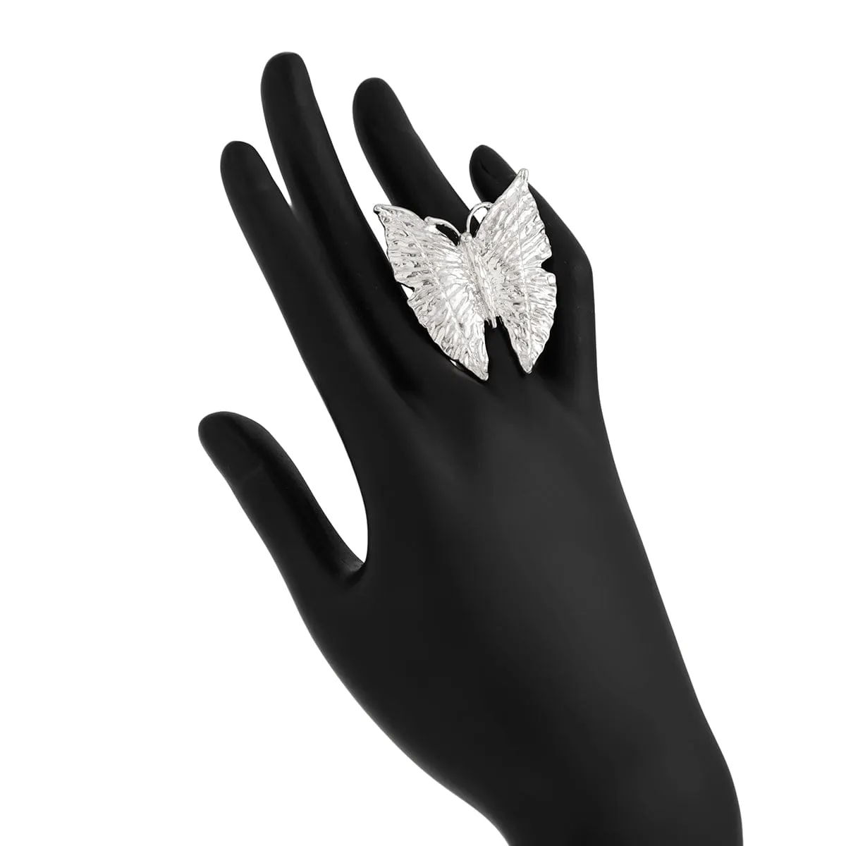 Stylish Chunky Textured Butterfly Ring
