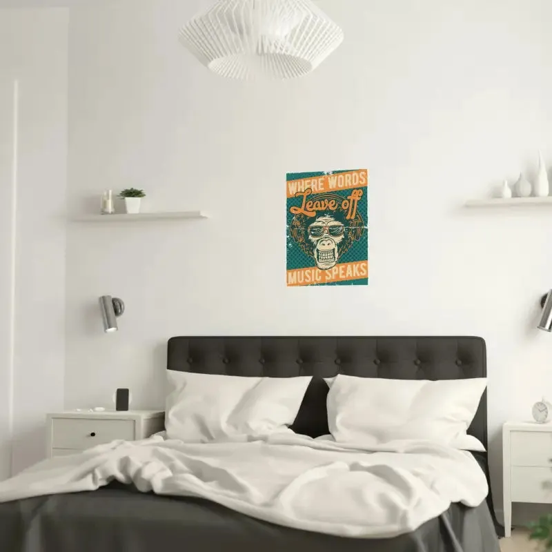 Stylish Music Speaks Poster that Inspires Vibes