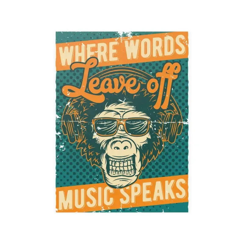 Stylish Music Speaks Poster that Inspires Vibes