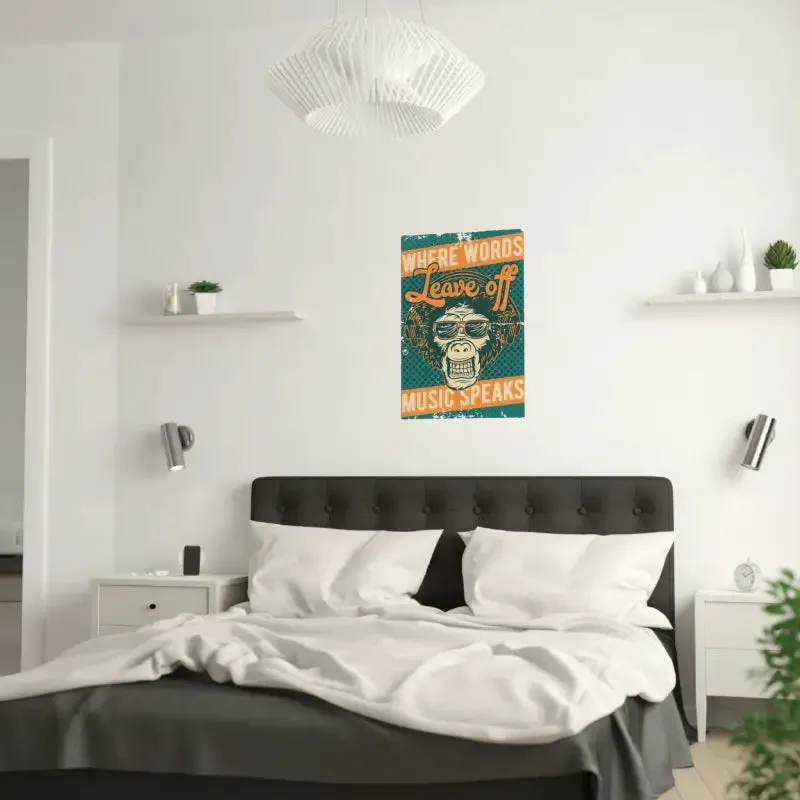 Stylish Music Speaks Poster that Inspires Vibes
