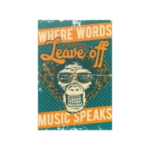 Stylish Music Speaks Poster that Inspires Vibes