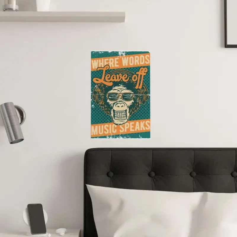 Stylish Music Speaks Poster that Inspires Vibes
