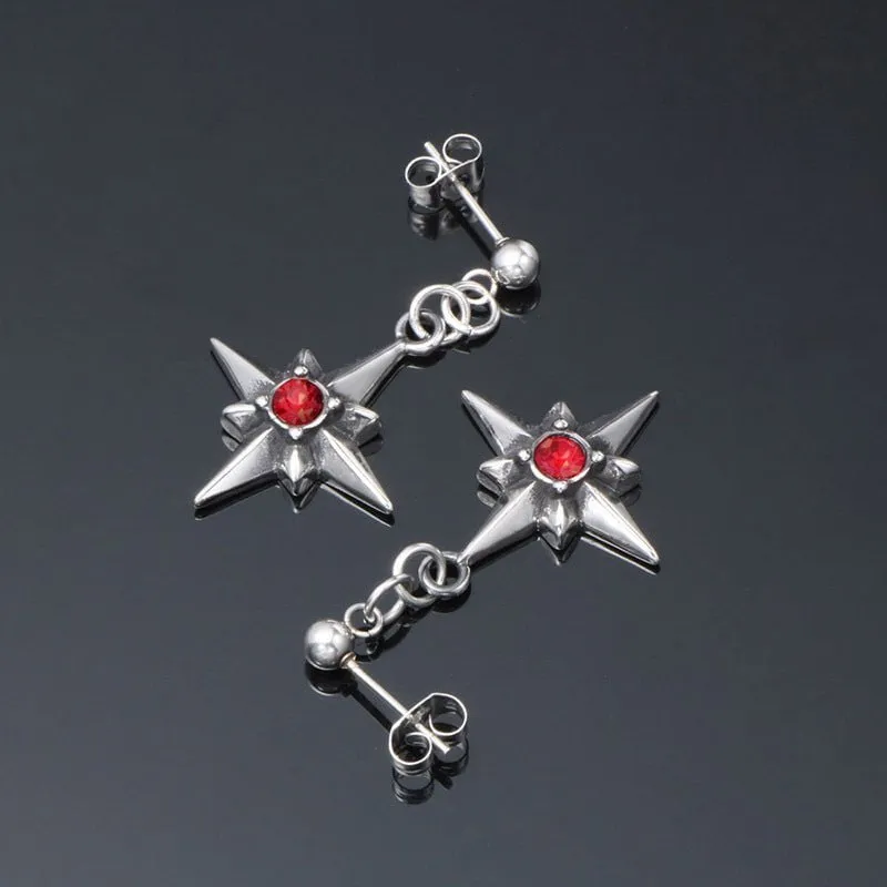 Stylish Titanium Stud Earrings - Trendy Unisex Jewelry