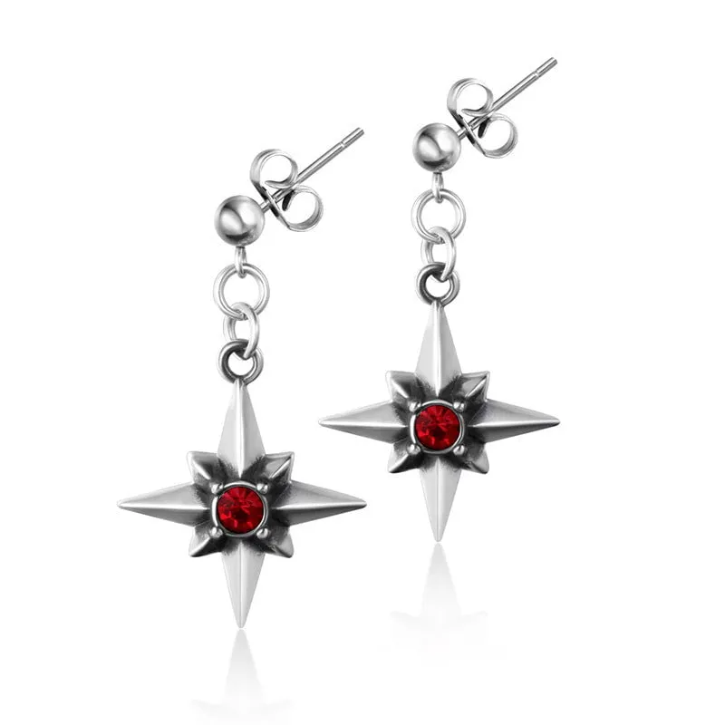 Stylish Titanium Stud Earrings - Trendy Unisex Jewelry