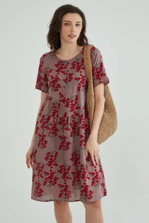 Summer Floral Print Light Cotton Dress