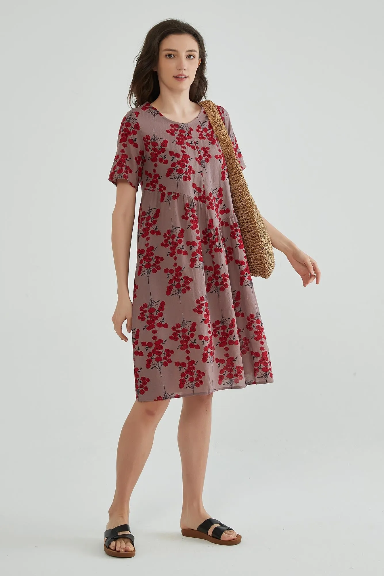 Summer Floral Print Light Cotton Dress