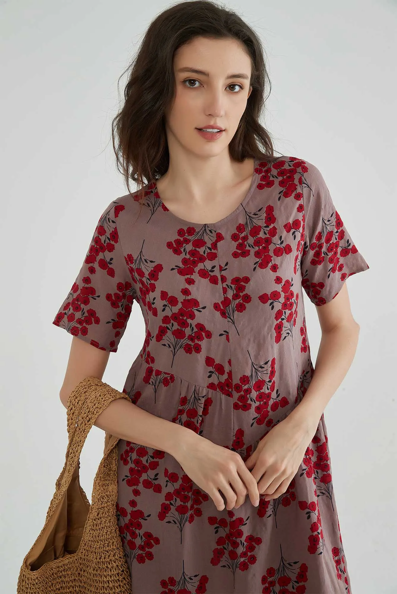 Summer Floral Print Light Cotton Dress