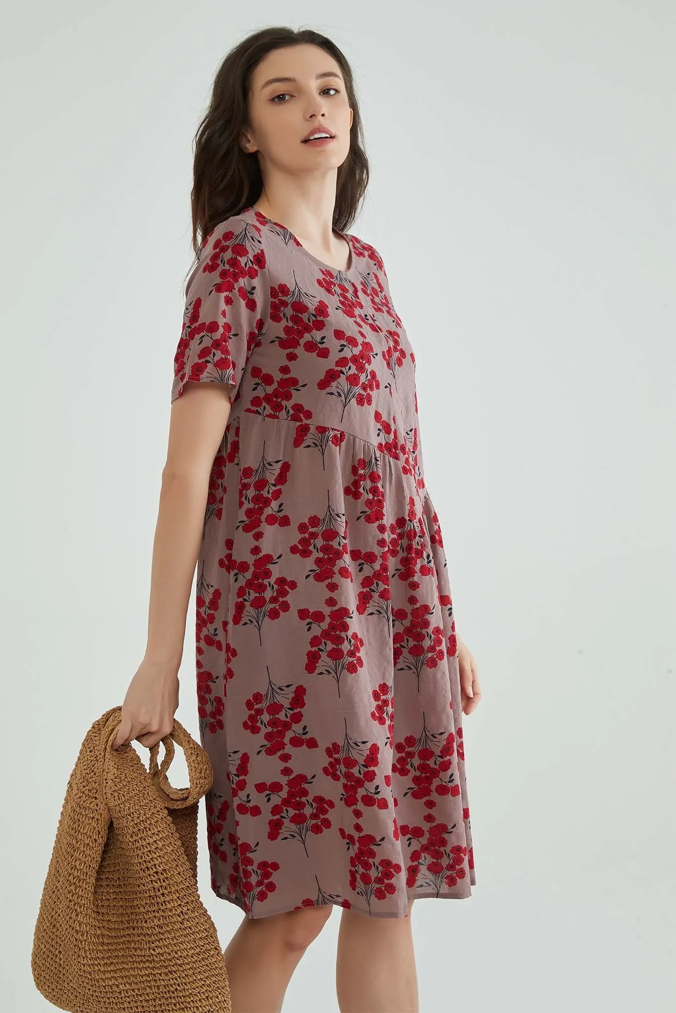 Summer Floral Print Light Cotton Dress