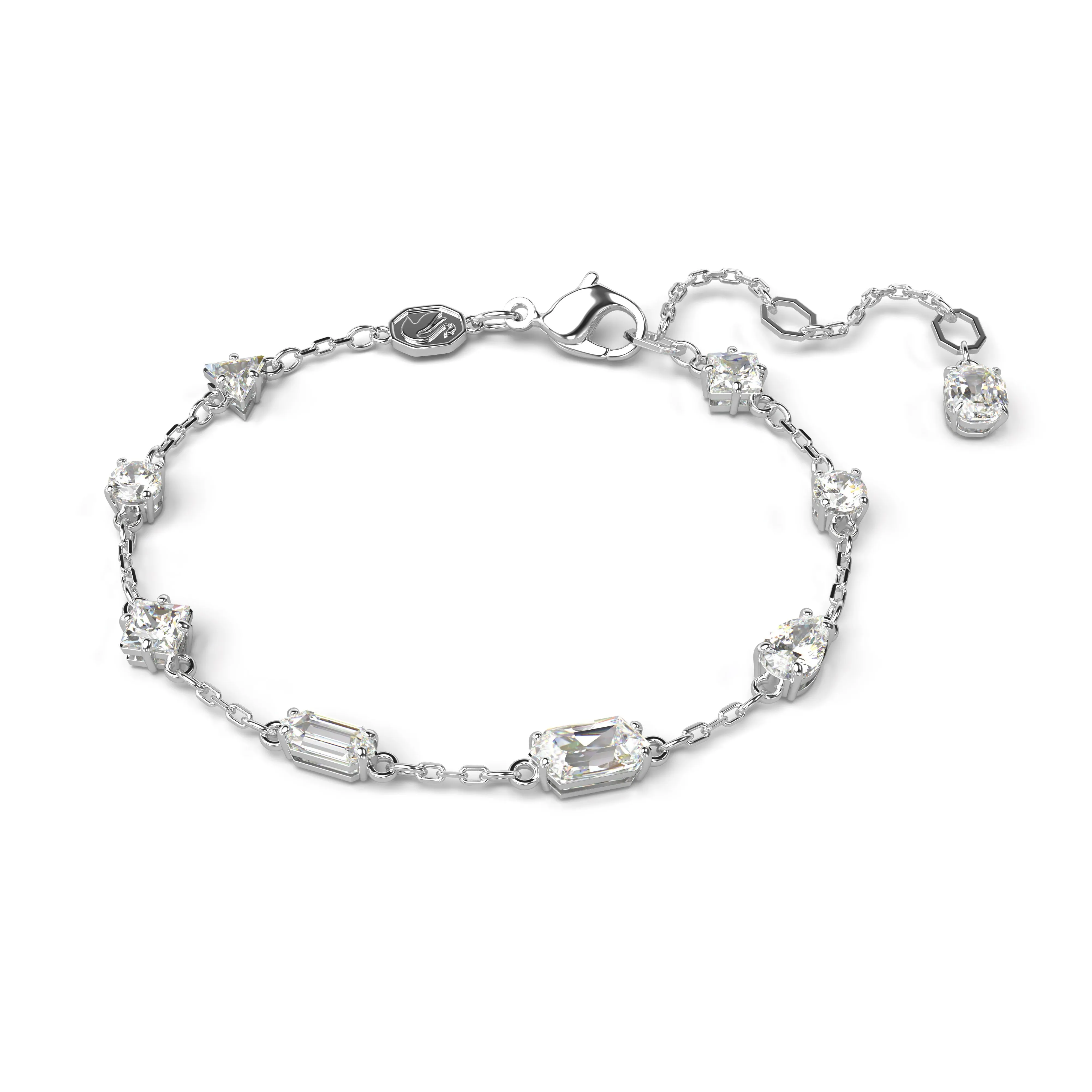 Swarovski Mesmera Rhodium Scattered Mixed Cuts Bracelet