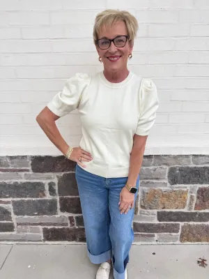 Sweet Gesture Top -Cream