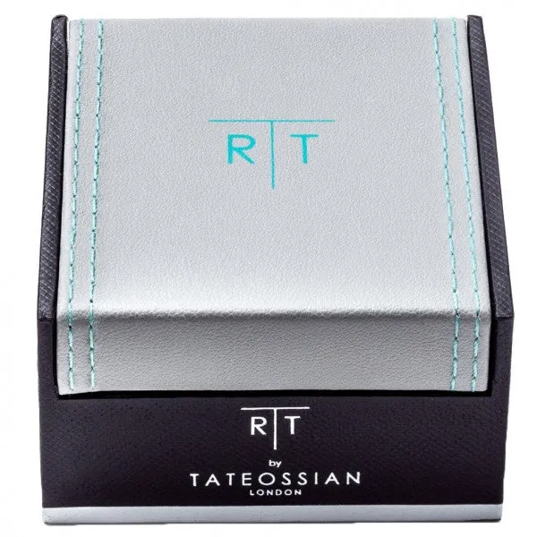 Tateossian Silver and Onyx Disc Round Bracelet, Silver and Black