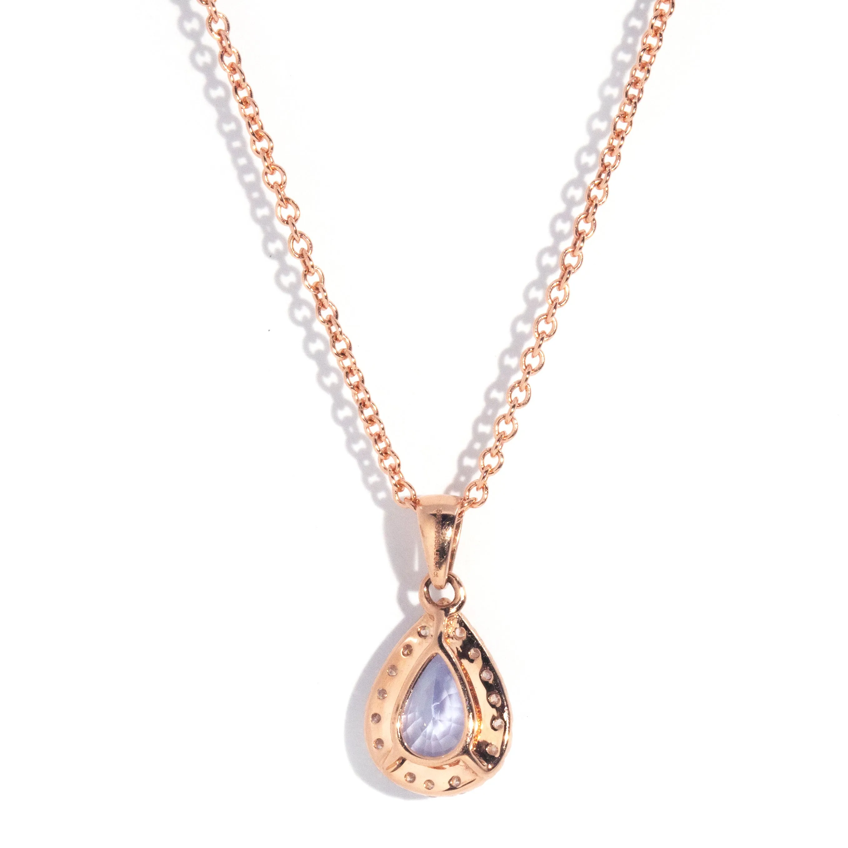 Taytum 1.13ct Sapphire & Diamond Pendant with Chain