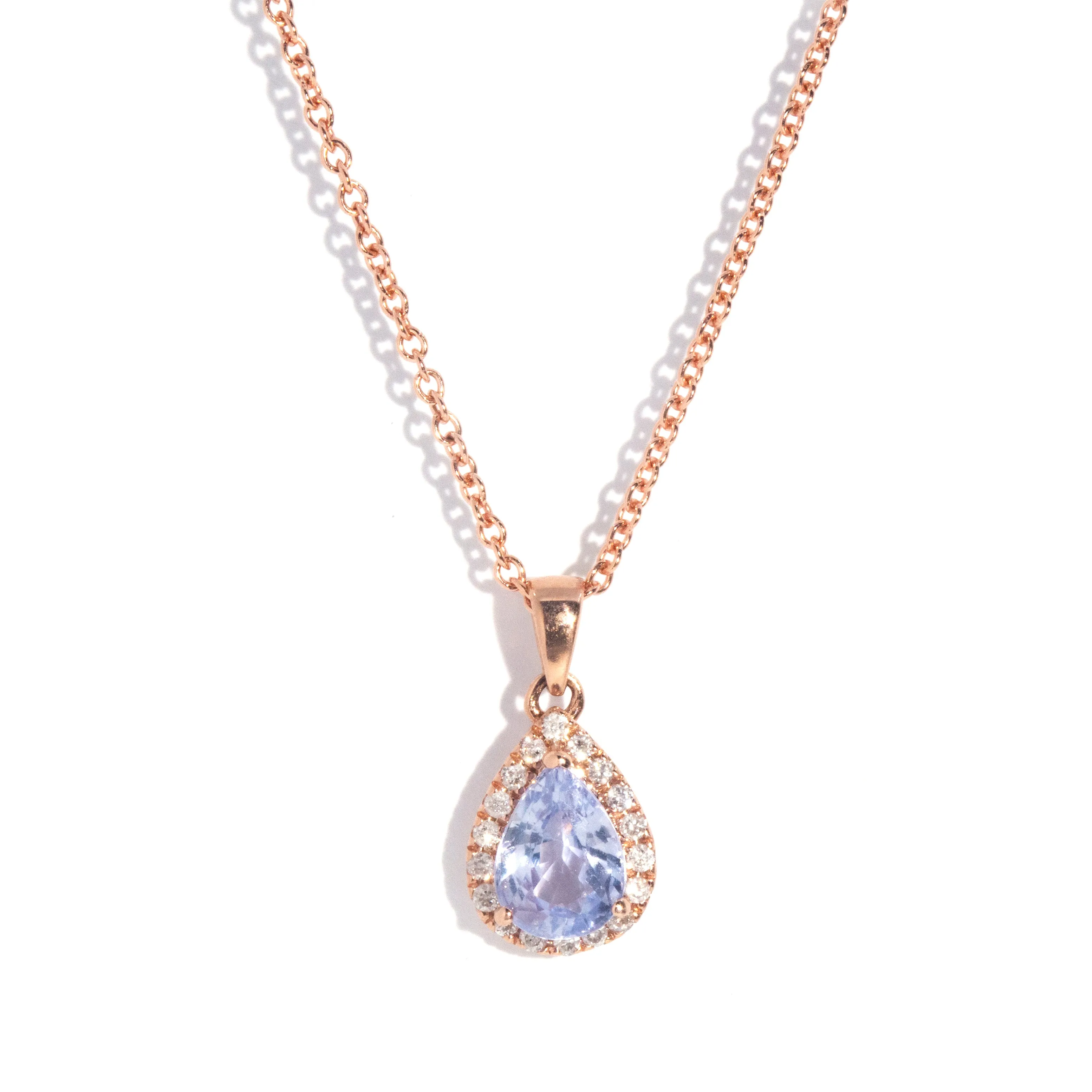 Taytum 1.13ct Sapphire & Diamond Pendant with Chain