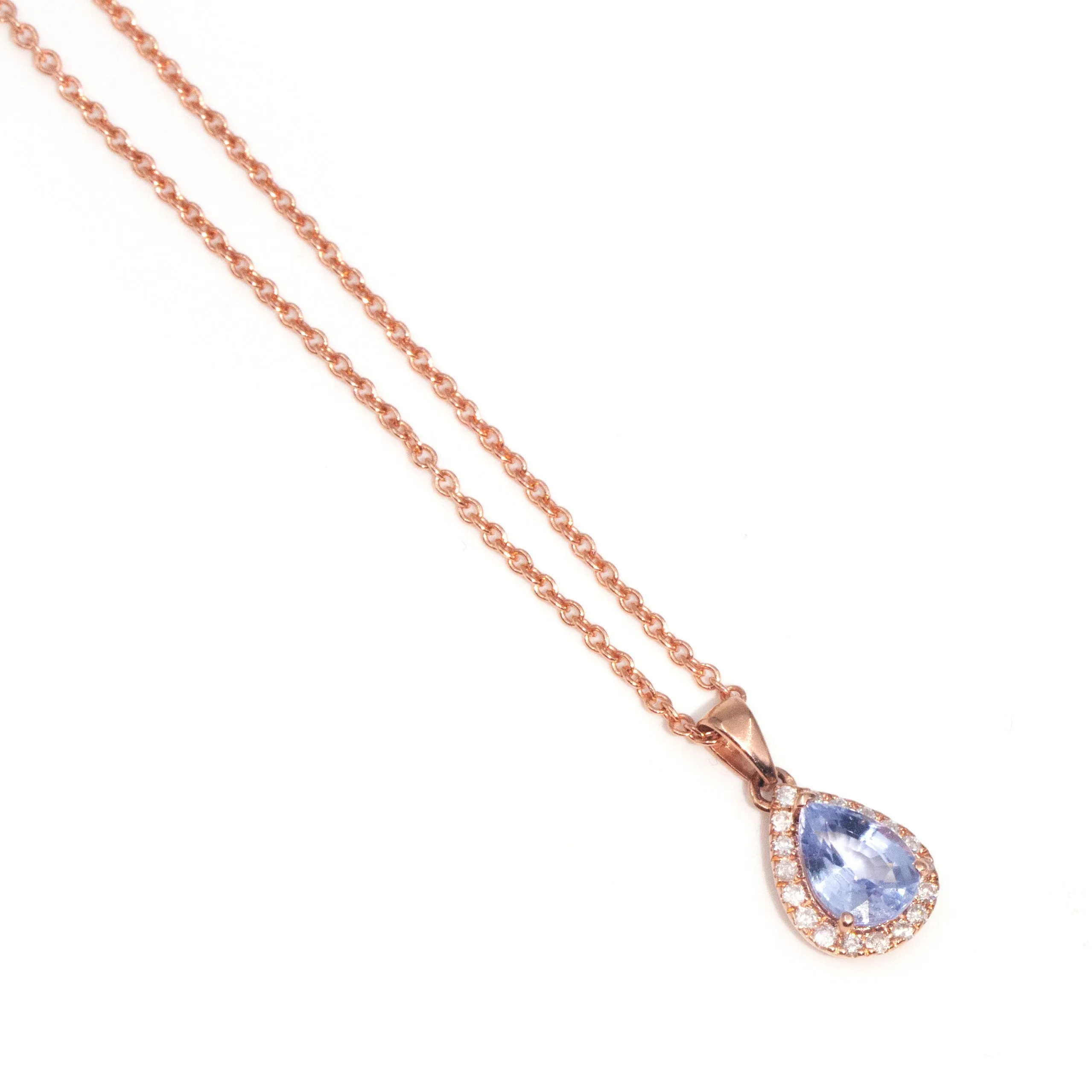 Taytum 1.13ct Sapphire & Diamond Pendant with Chain