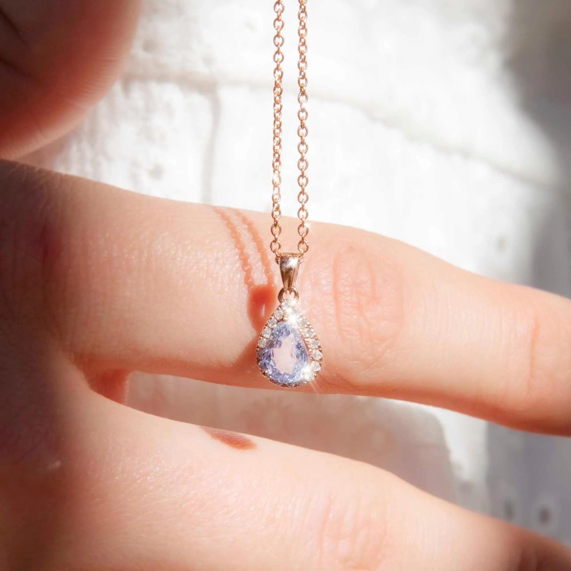 Taytum 1.13ct Sapphire & Diamond Pendant with Chain