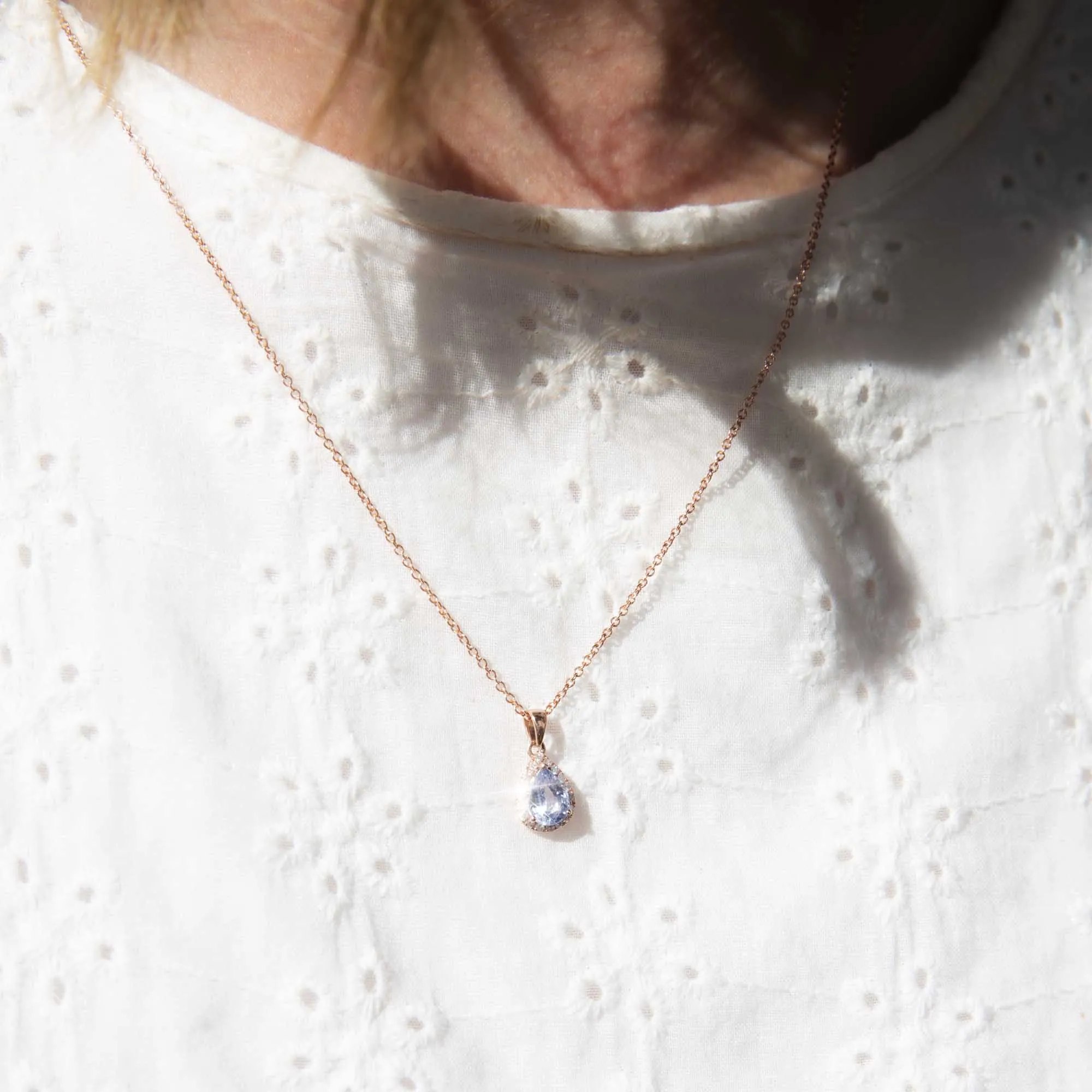 Taytum 1.13ct Sapphire & Diamond Pendant with Chain
