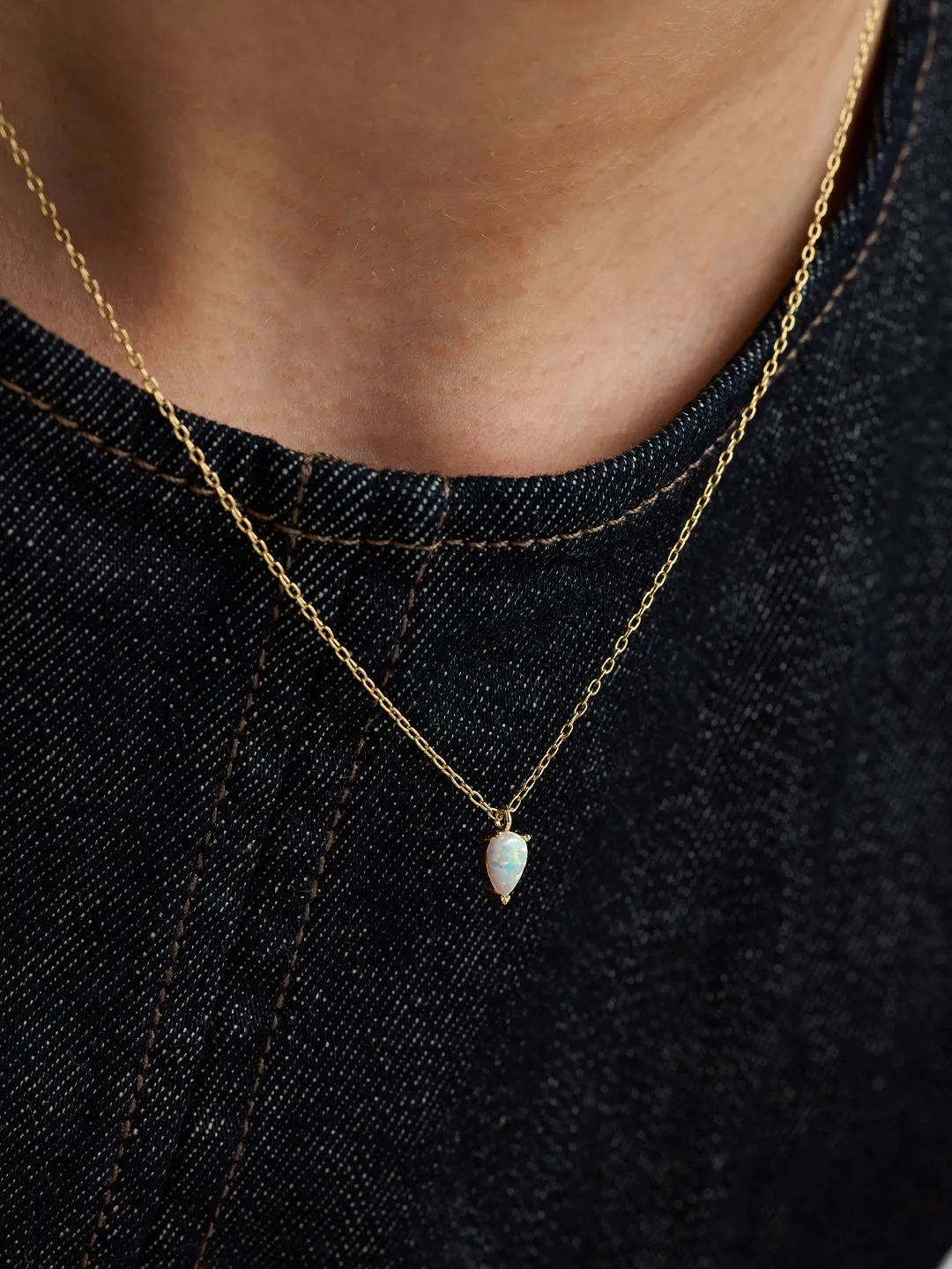 Teardrop Opal Necklace