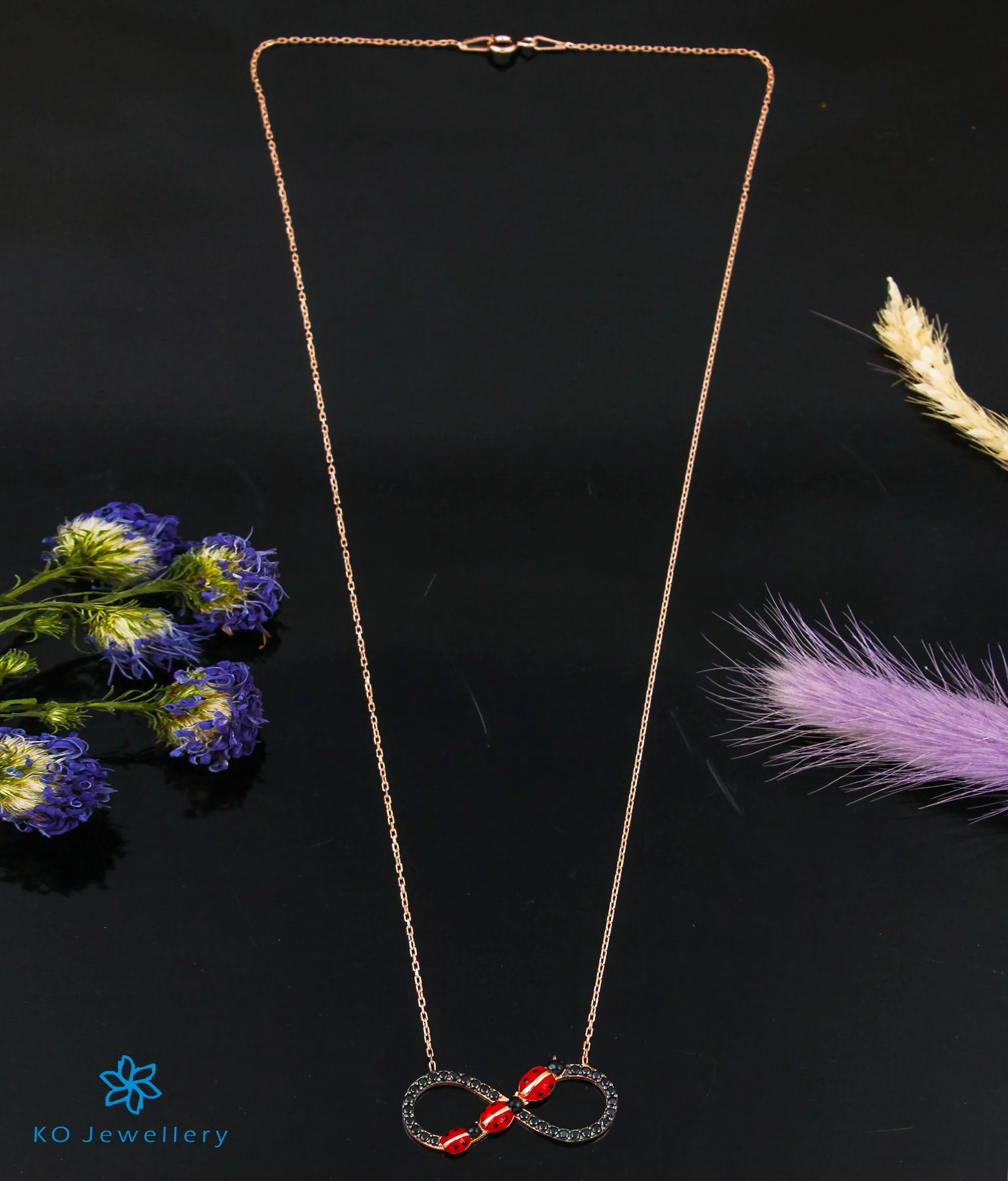 The Beetles Silver Rose-gold Necklace
