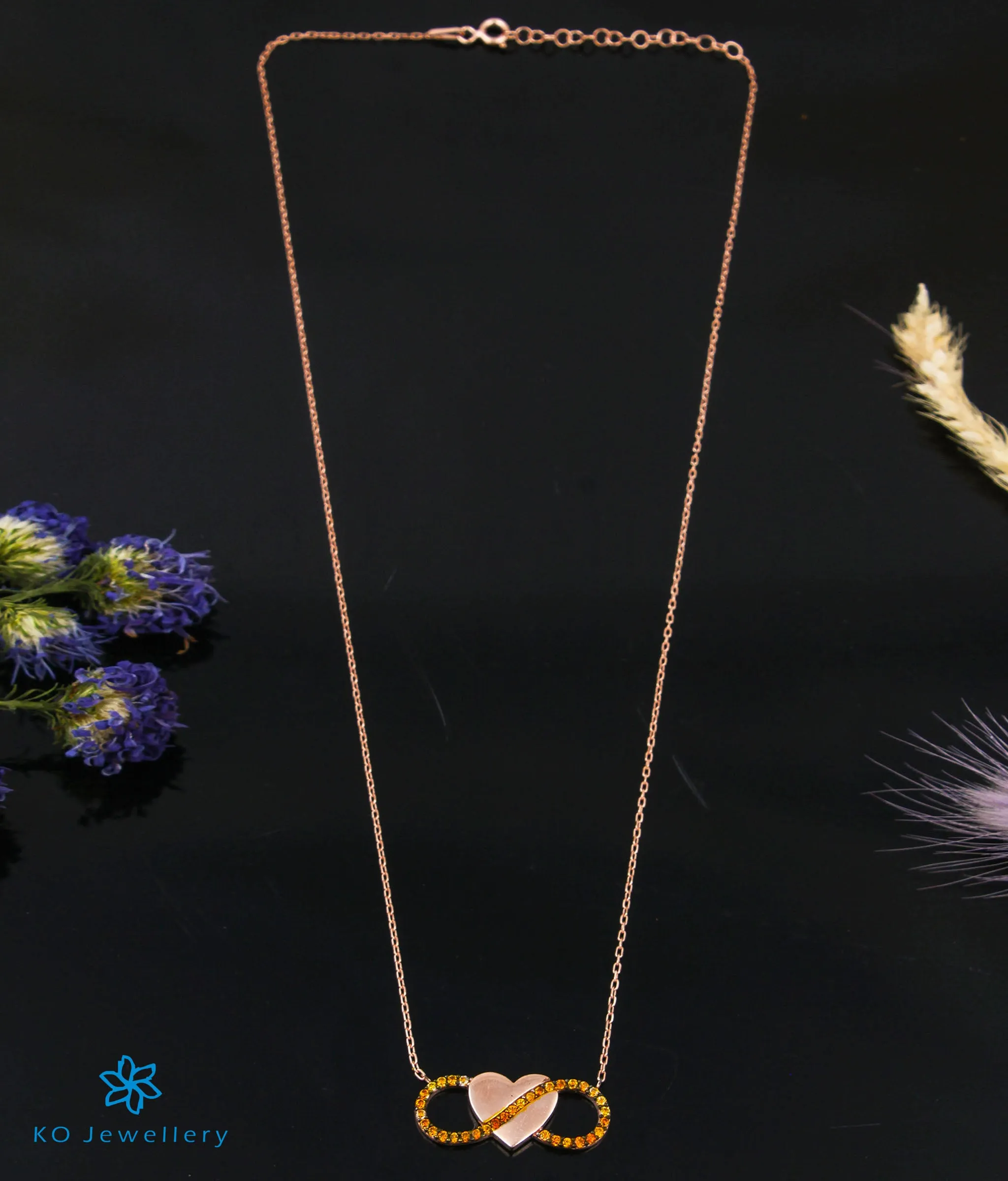The Circled Love Silver Rose-gold Necklace