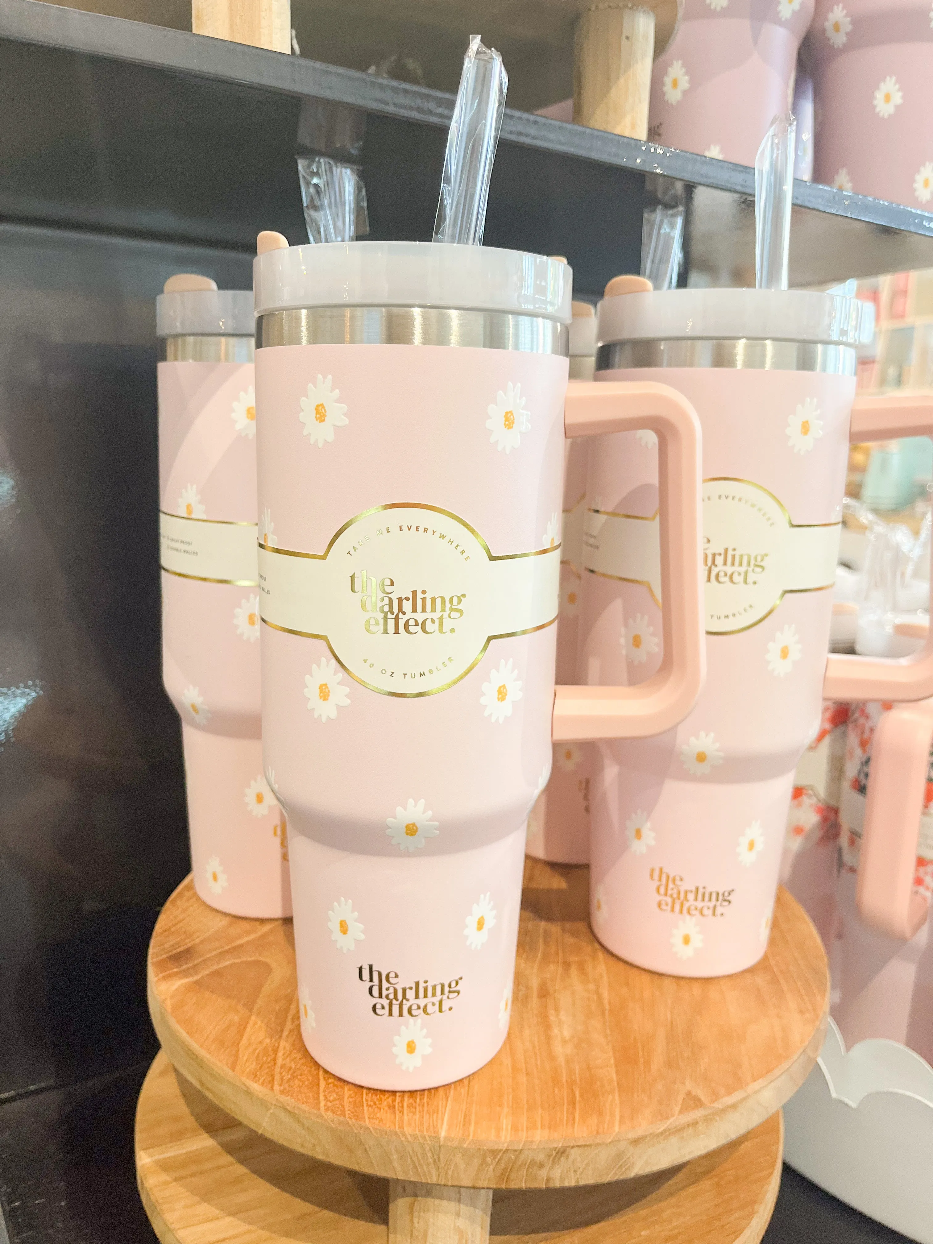 The Darling Effect - Take Me Everywhere Tumbler - Dancing Daisy Pink