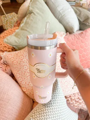 The Darling Effect - Take Me Everywhere Tumbler - Dancing Daisy Pink