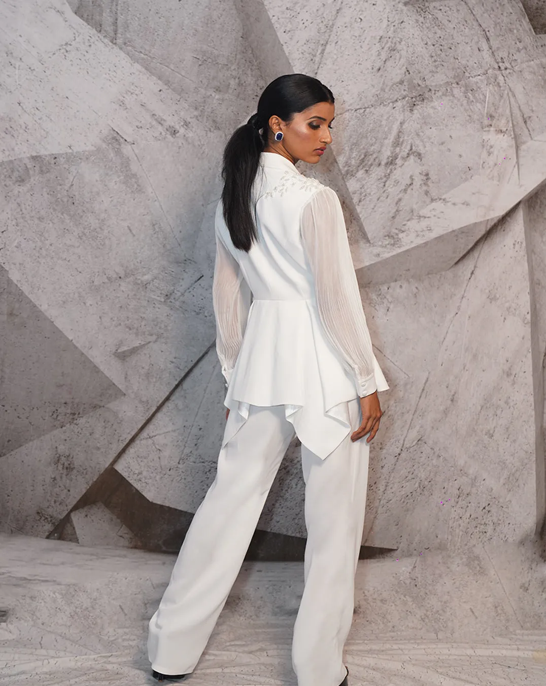 The Elegant Ivory Blazer Set