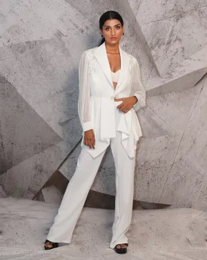 The Elegant Ivory Blazer Set