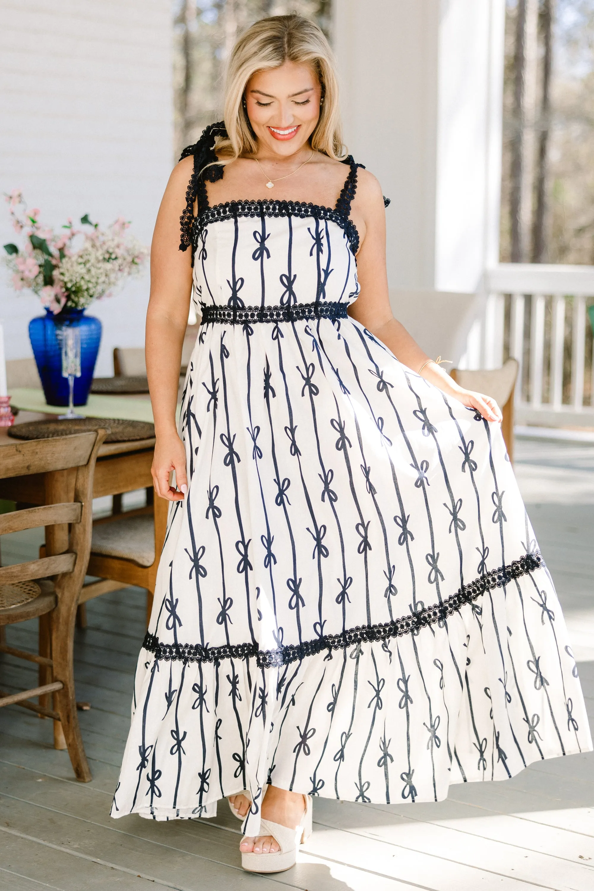 The Garden's Secret Maxi Dress, Navy