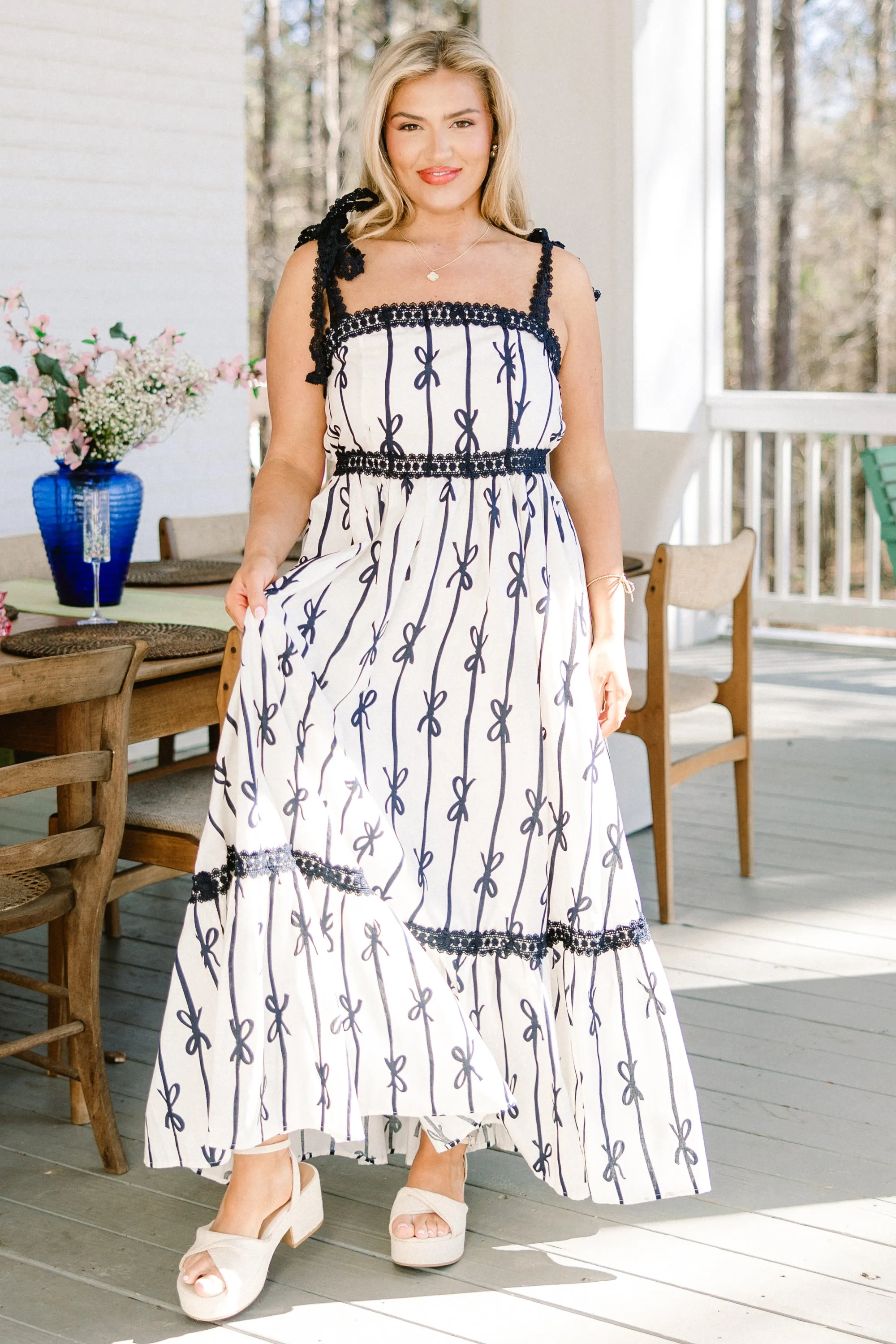 The Garden's Secret Maxi Dress, Navy