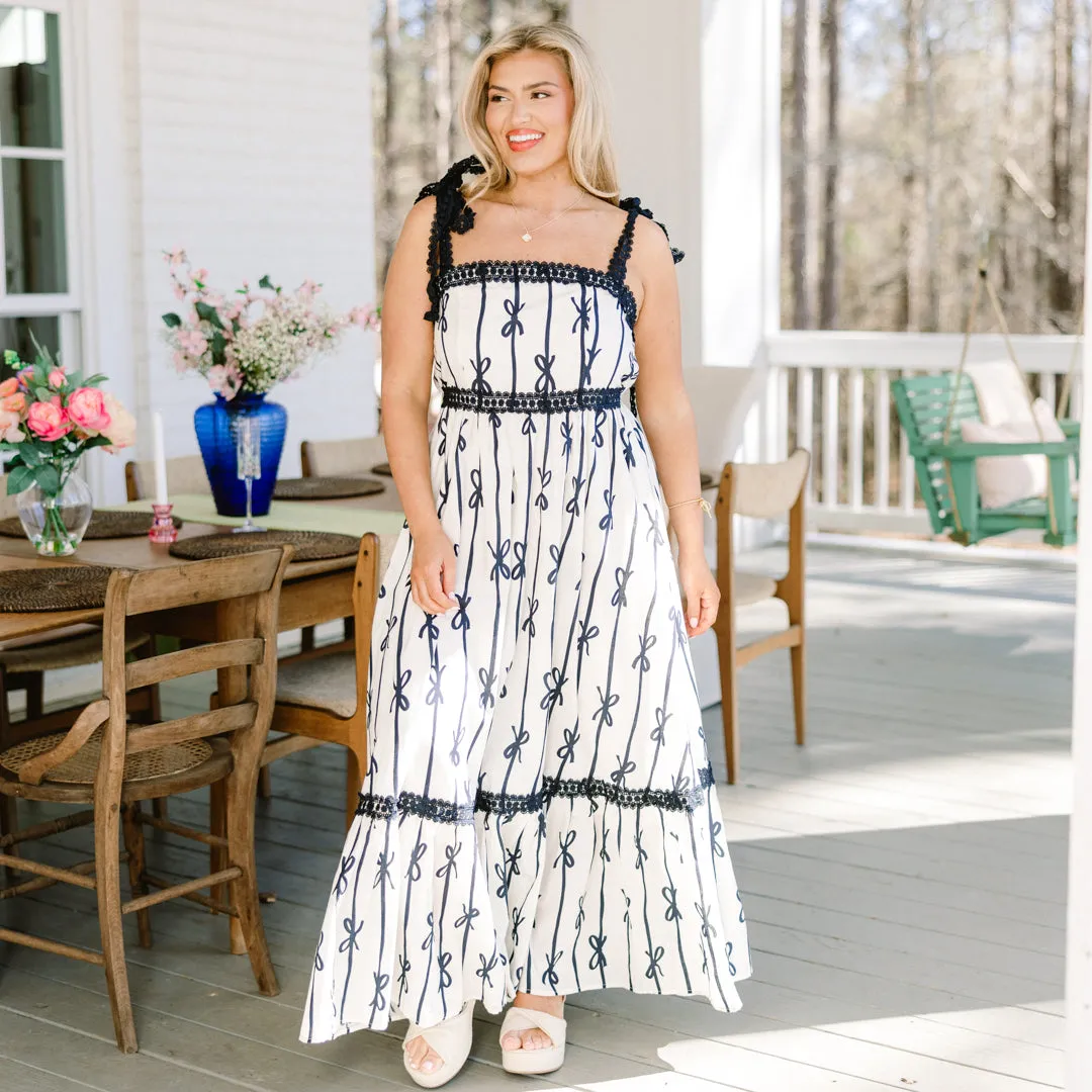 The Garden's Secret Maxi Dress, Navy