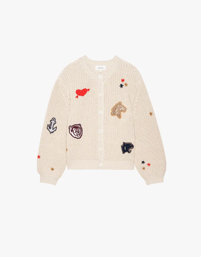 The Great The Collegiate Cardigan in Natural