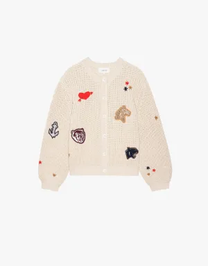 The Great The Collegiate Cardigan in Natural