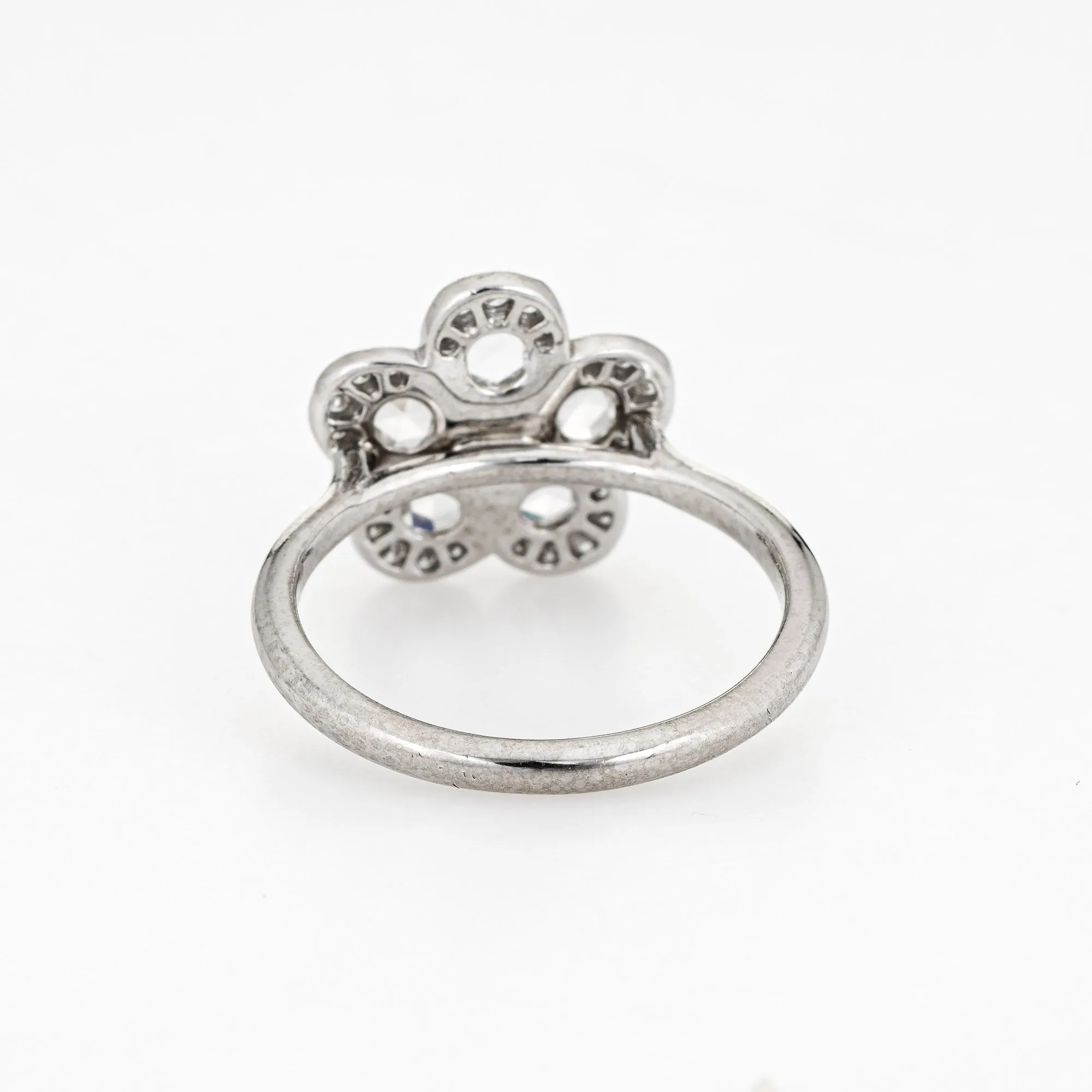 Tiffany & Co Enchant Flower Ring Estate Platinum Sz 5.5 Fine Signed Jewelry