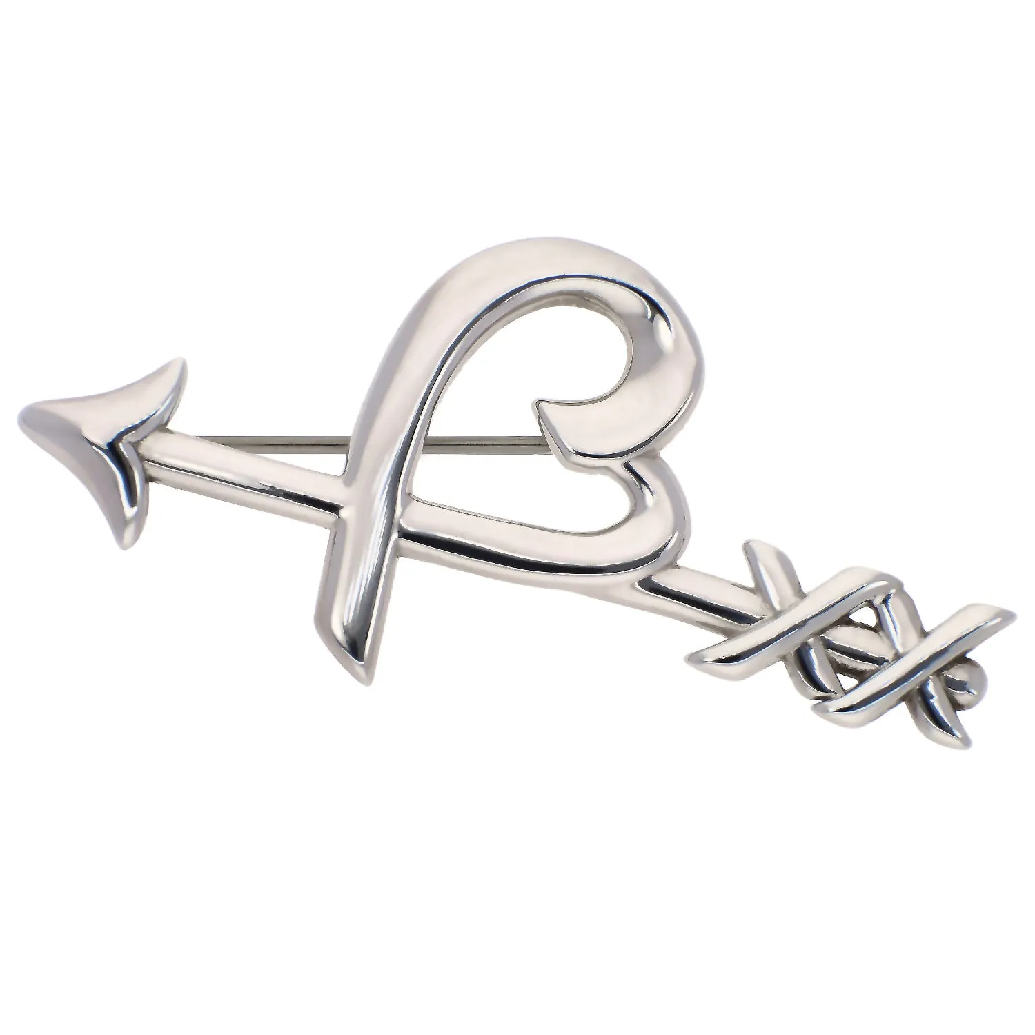 Tiffany & Co. Sterling Silver Heart Kiss XX Pin/Brooch