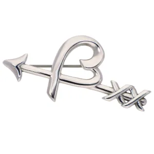 Tiffany & Co. Sterling Silver Heart Kiss XX Pin/Brooch