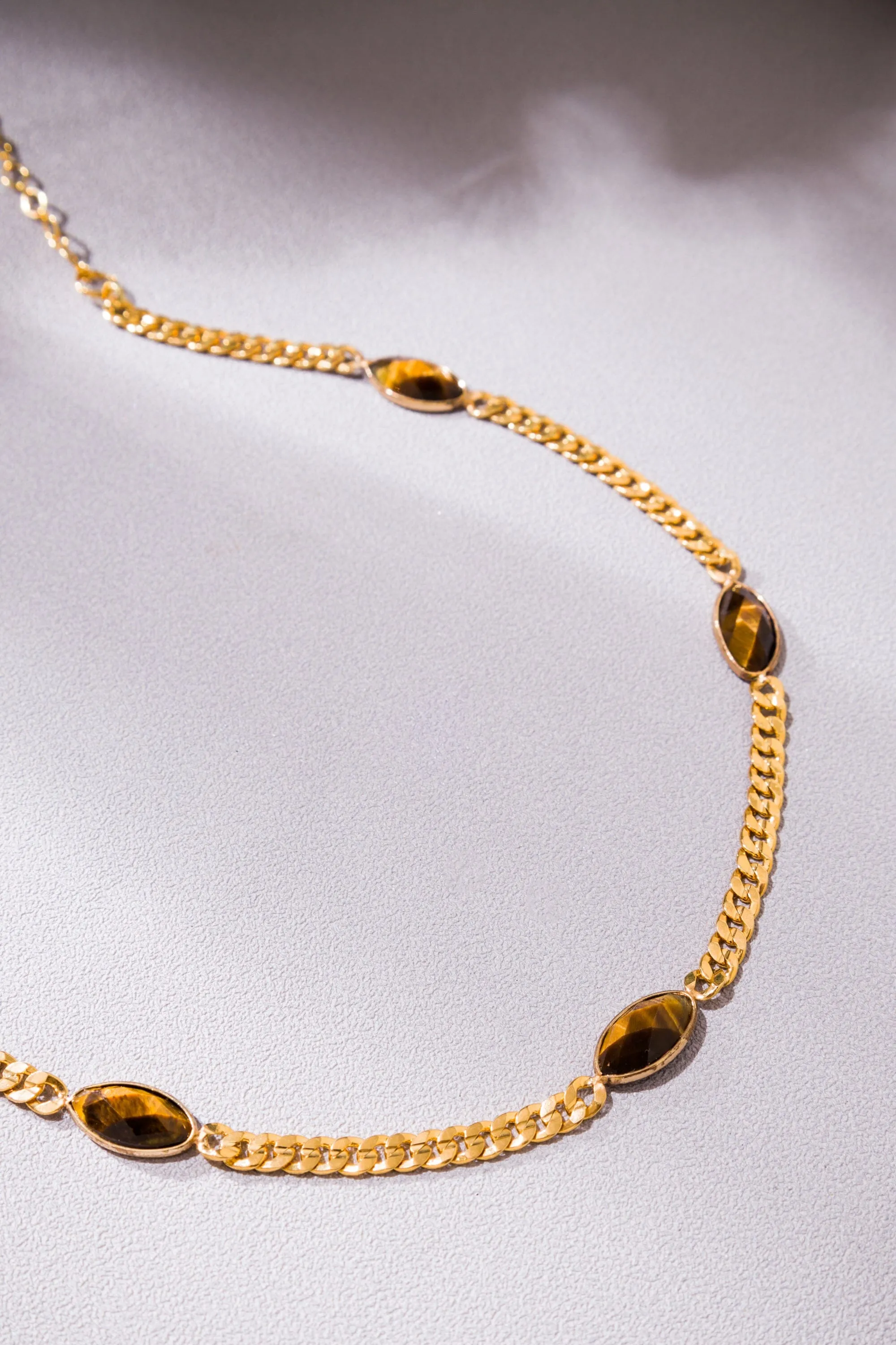 Tiger Eye Chain Necklace