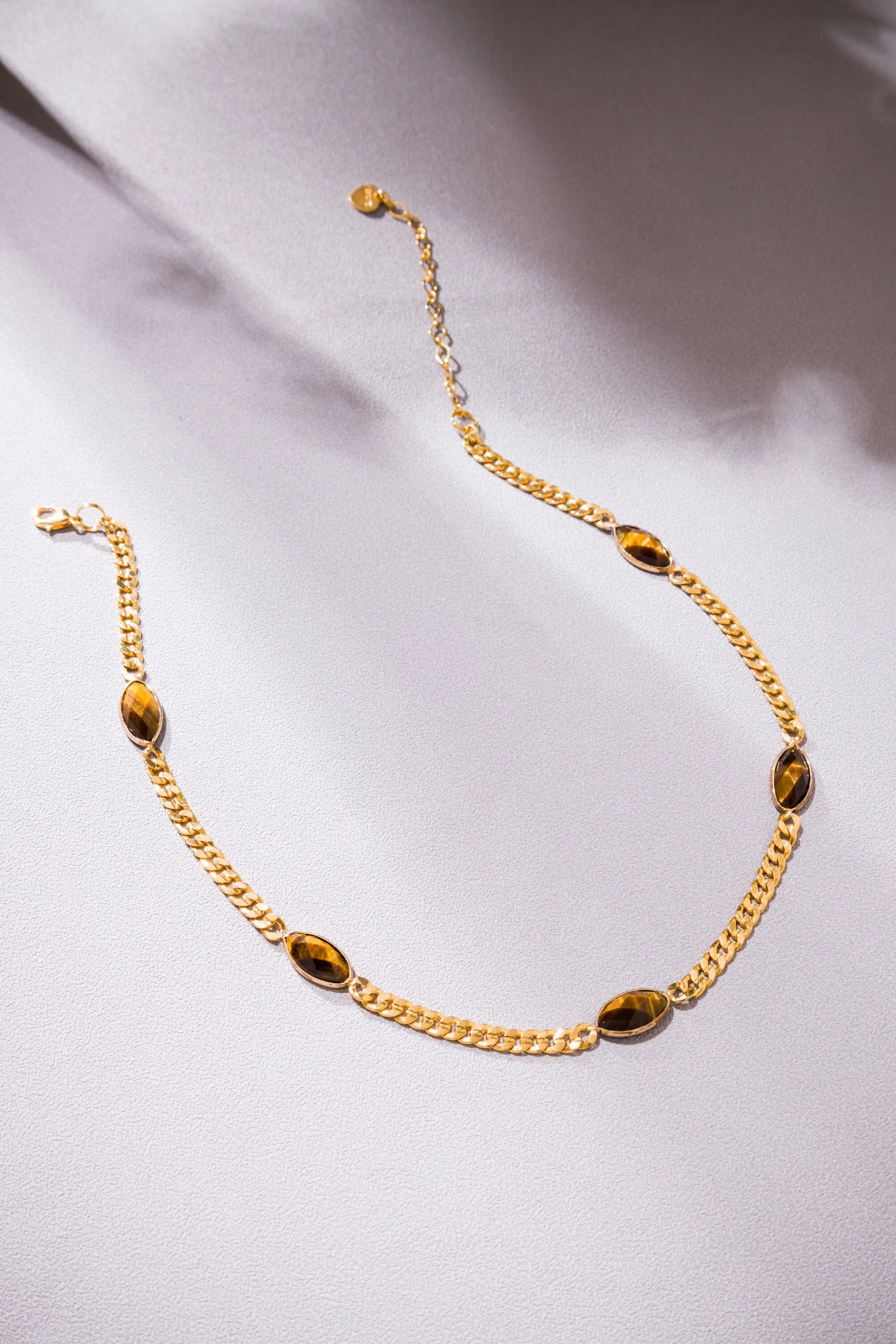 Tiger Eye Chain Necklace