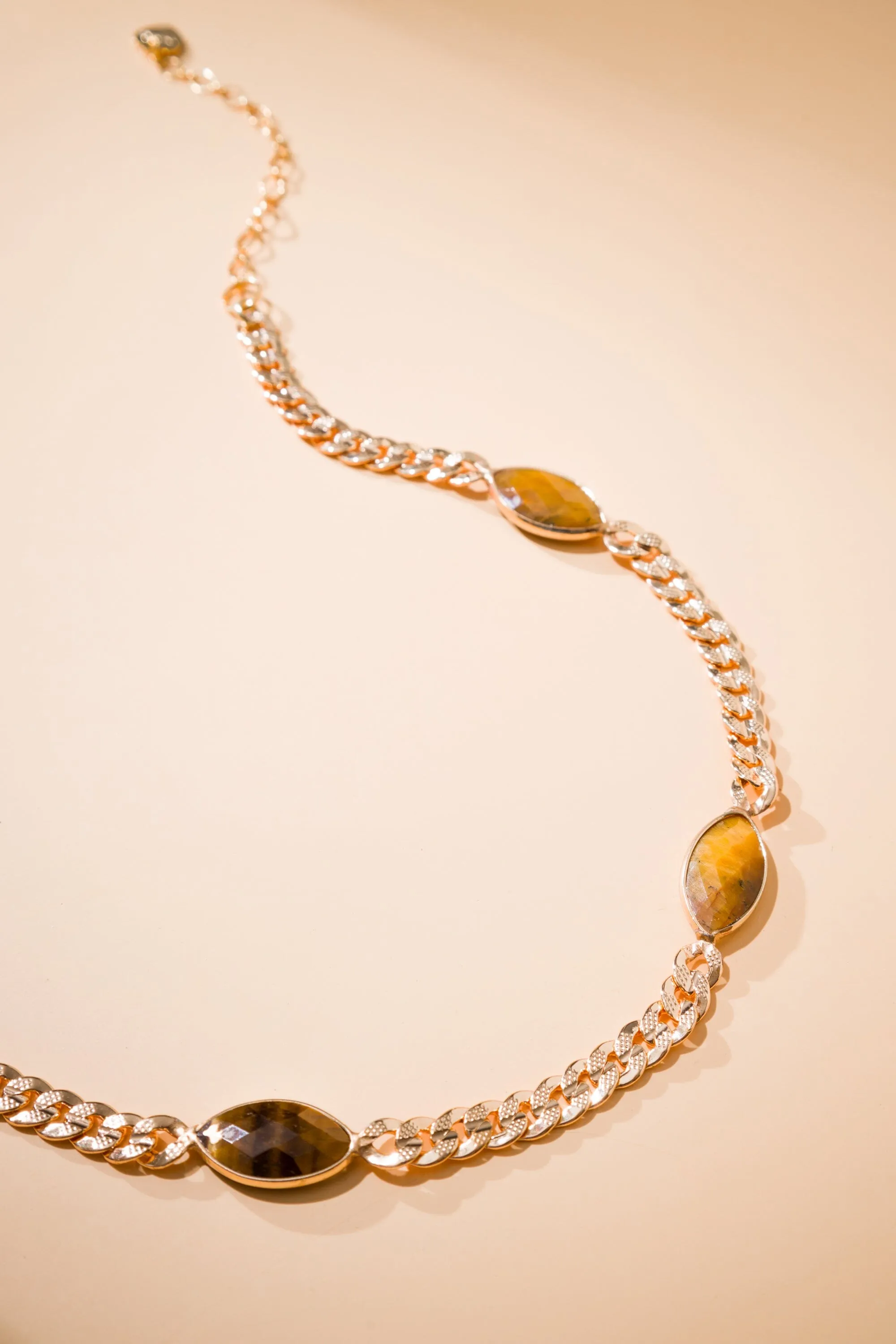 Tiger Eye Chain Necklace