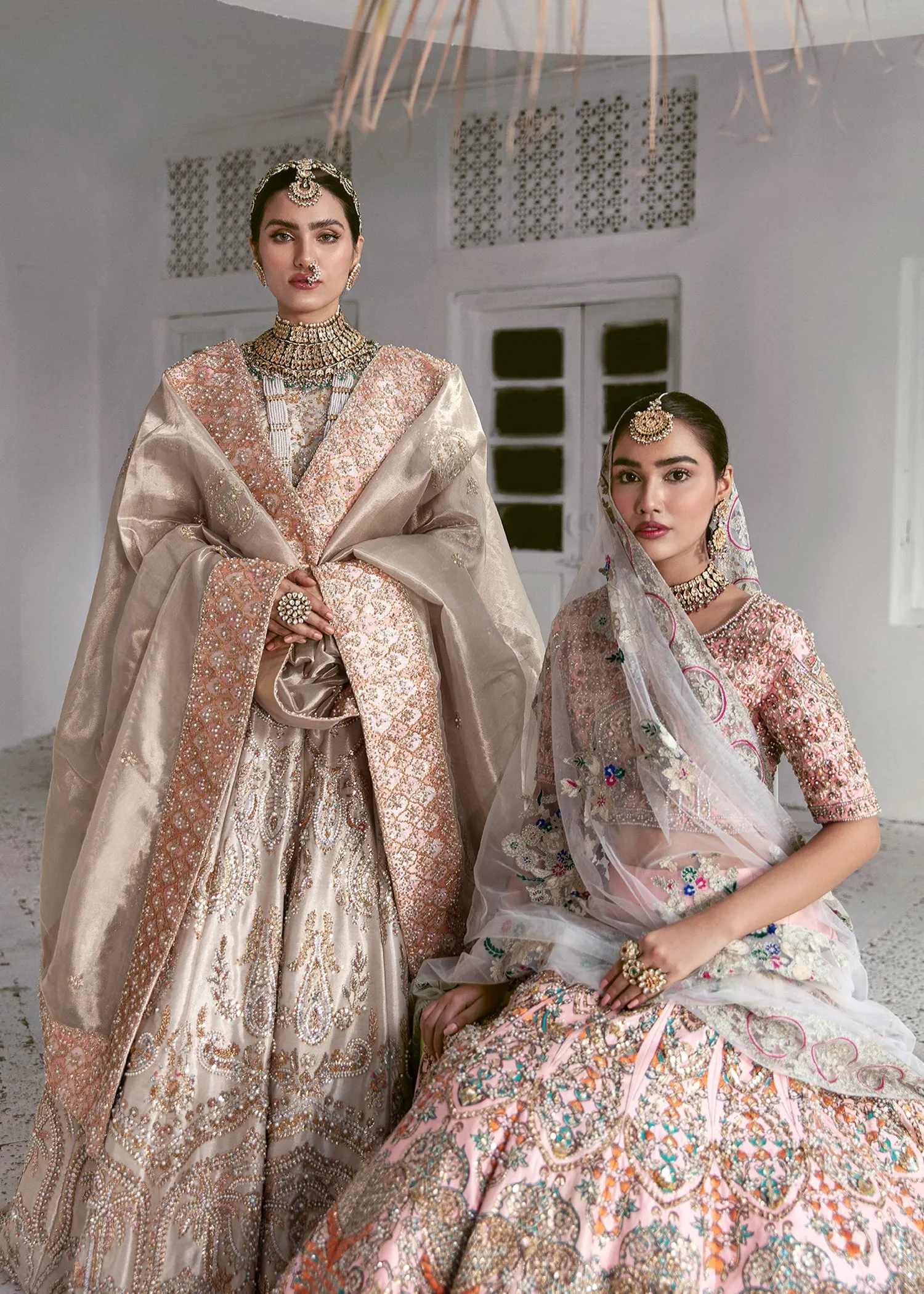 Tissue Lehenga Choli Bridal Dress Pakistani #BS794